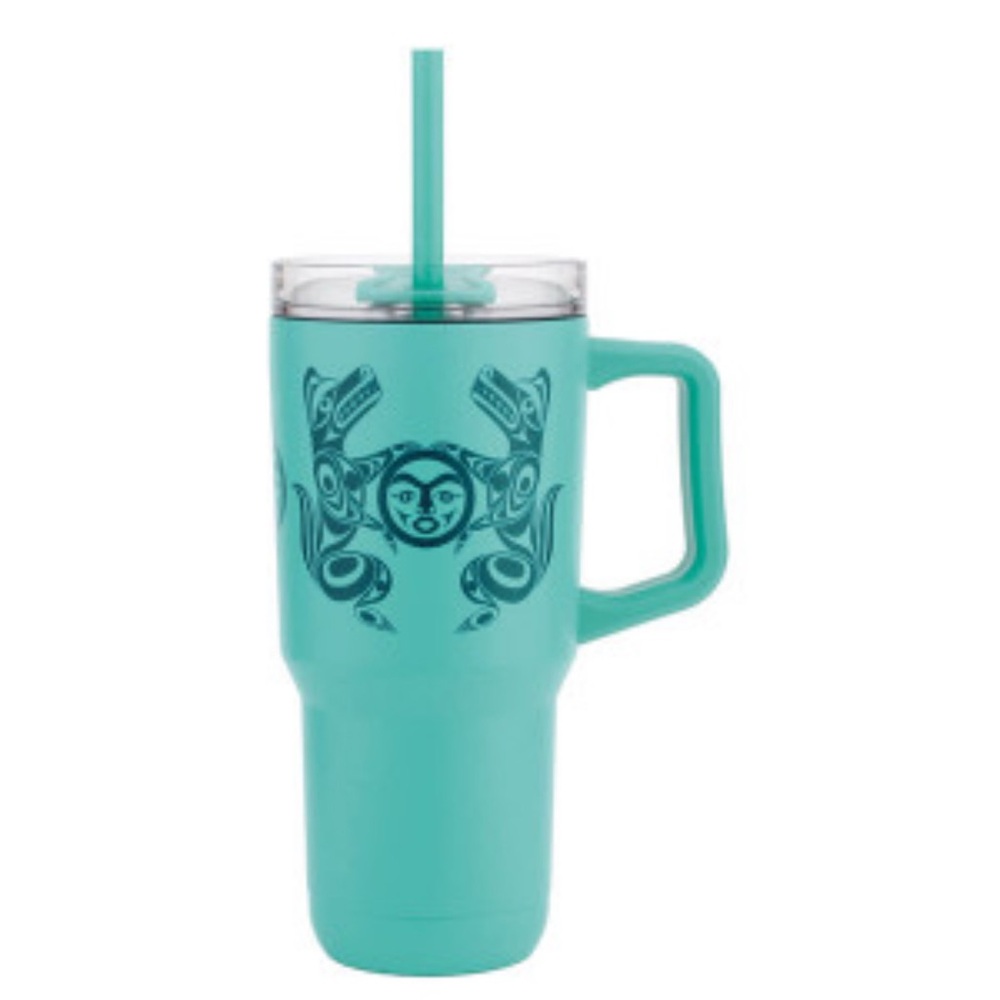 New 32 oz insulated tumbler with straw